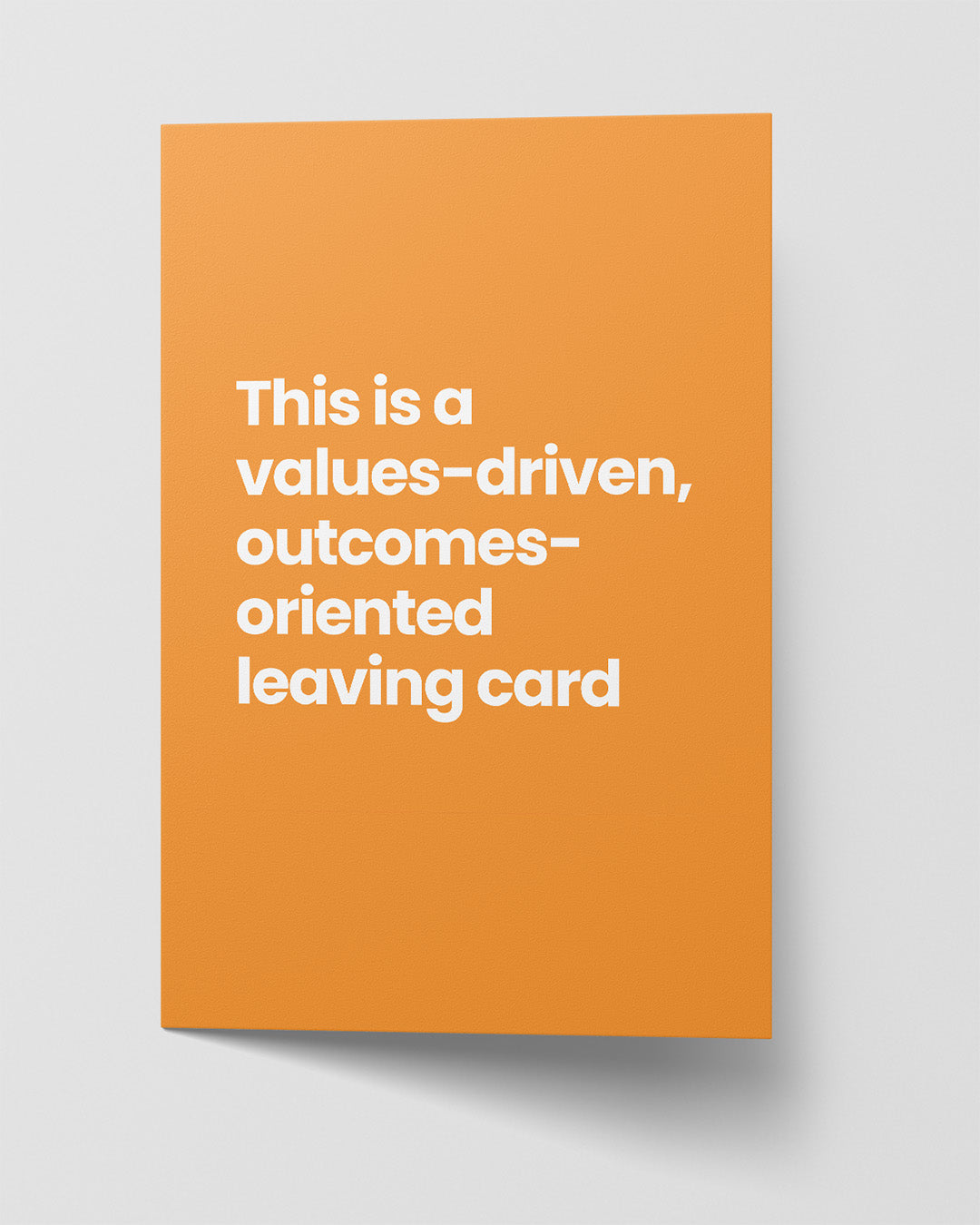 Values-Driven Leaving Card